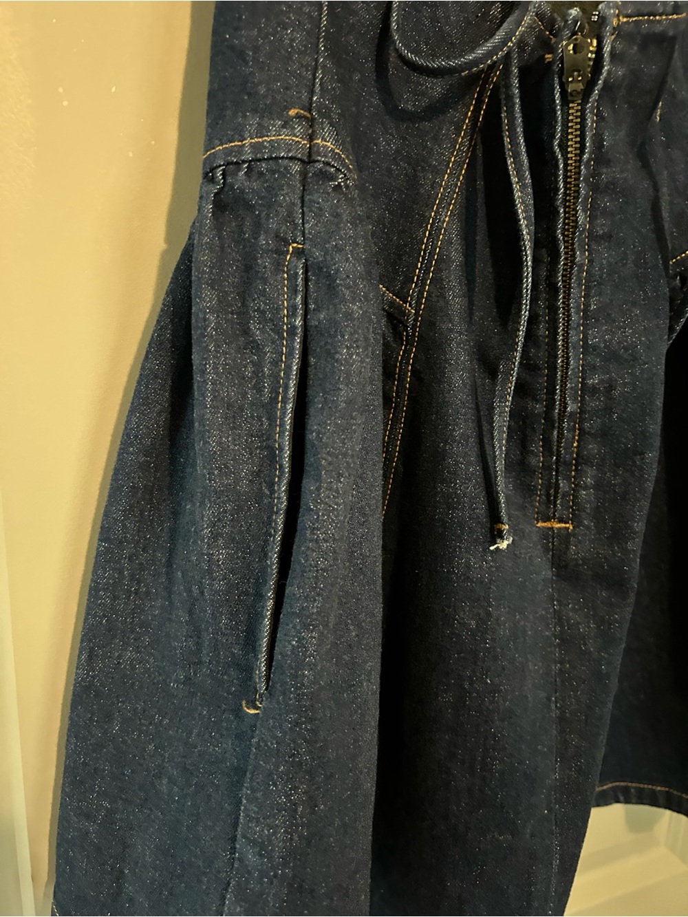 Abercrombie & Fitch Dark Wash Denim Mini Dress NWT Size Small Petite - Picture 8 of 8